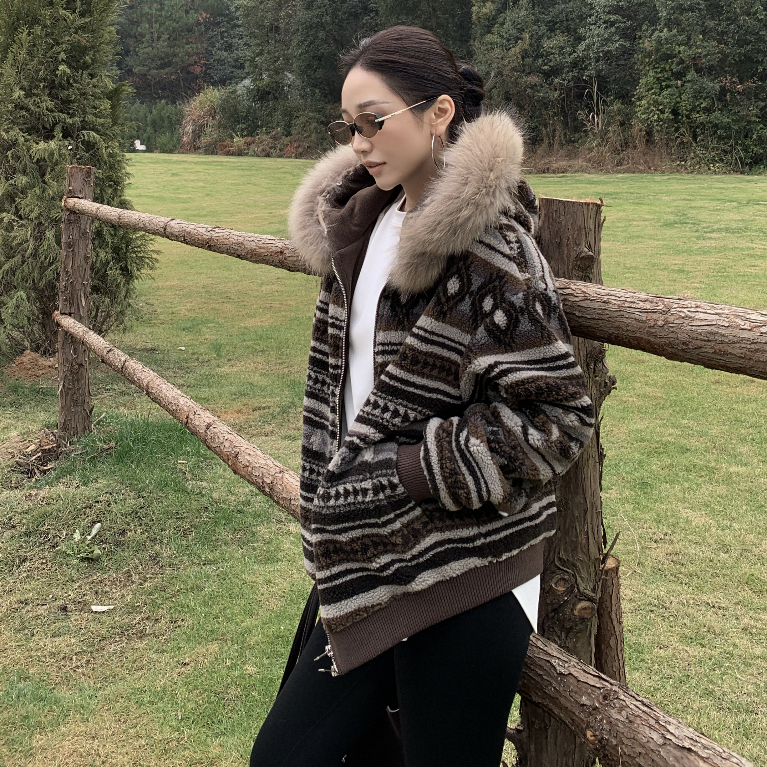 复古提花毛衣外套女洋气针织开衫