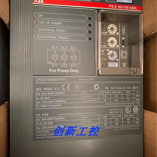 议价原装正品ABB软起动器软啓动PSS 60/105-500L现货30KW 议价