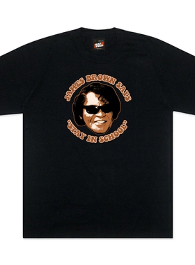 美国购James Brown灵魂教父MC老学校HIPHOP街舞BBOY说唱DJ短袖T恤