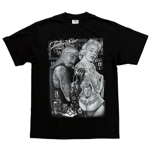 美国购2PAC梦露刺青HIPHOP短袖
