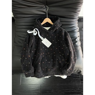 秋季 冬季 加厚毛感套装 彩织连帽卫衣休闲裤 两件套 男女款 直播间同款