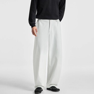 BODYDREAM BM秋冬潮流弯刀裤男梭织运动裤茧型裤子宽松直筒休闲裤
