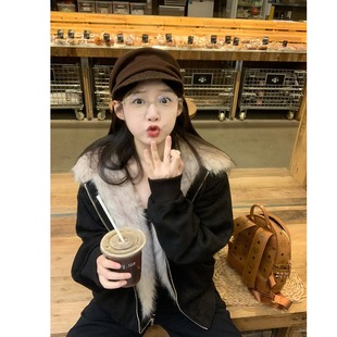 派克服小个子棉袄加绒加厚外套潮 冬季 座山雕棉衣棉服女款 2025新款