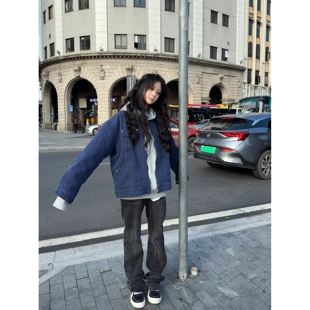 AHCN志存高远美式复古重工水洗底特律工装夹克男女时尚外套潮