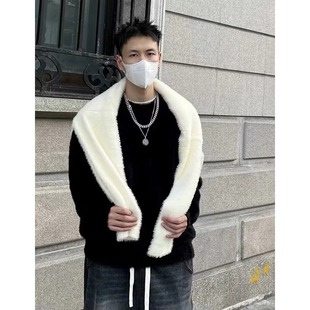 宽松外套 软糯慵懒风美式 毛衣男女秋冬季 高级感痞帅软糯圆领针织衫