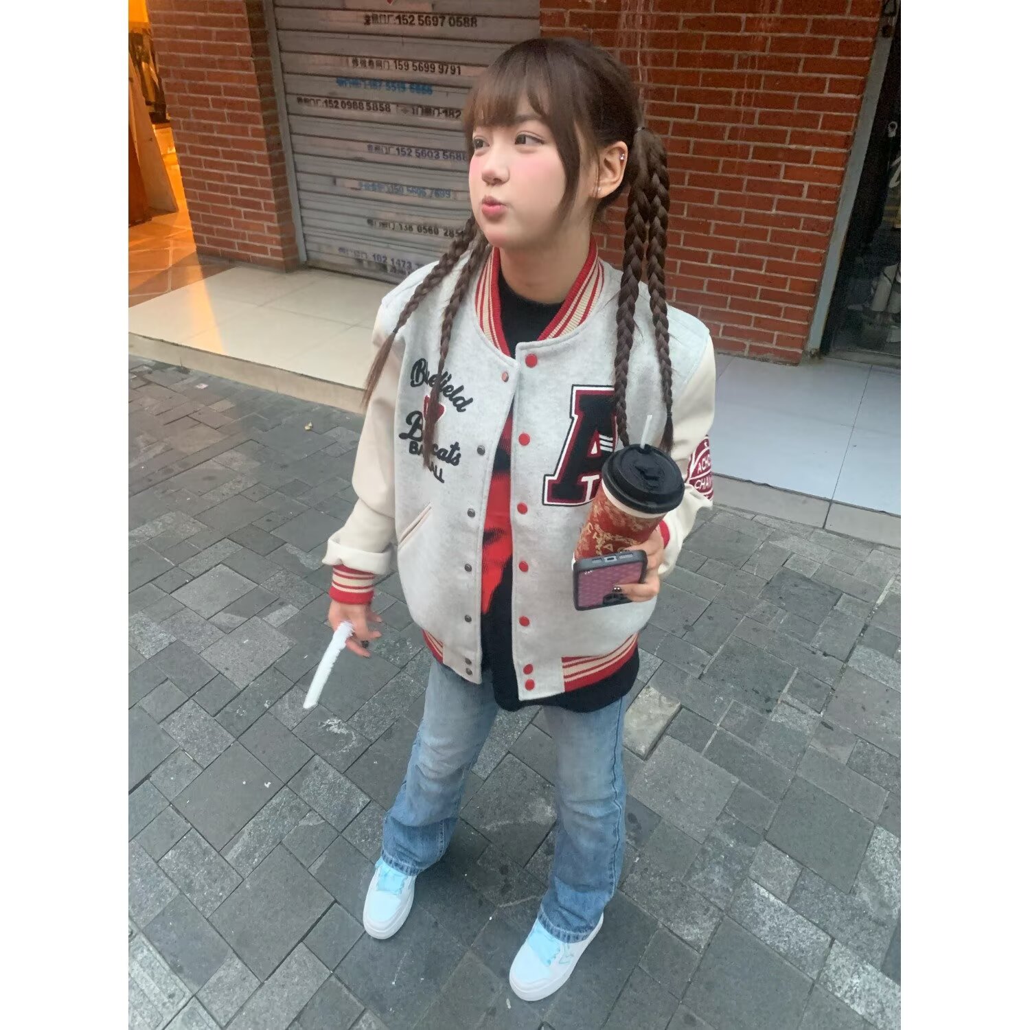 棒球服春秋装2025新款女孩大童秋冬休闲上衣儿童百搭运动外套