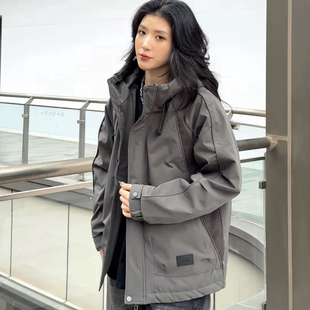 百搭加厚保暖棉服外套 户外三防连帽冲锋衣夹克男潮牌时尚 冬季 新款