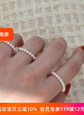 CECILIA叠戴14K包金戒指指环ins少女网红百搭时尚珍珠高级感