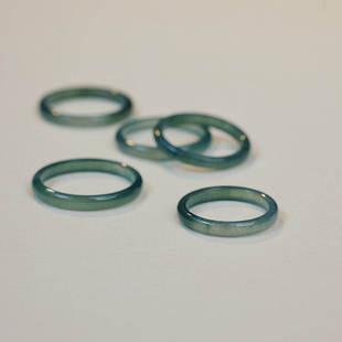 尾戒叠戴女 指环个性 回馈价 天然蓝水翡翠细圈戒指轻奢气质新中式