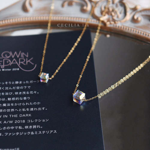 赛赛莉安甜美小方糖气质项链