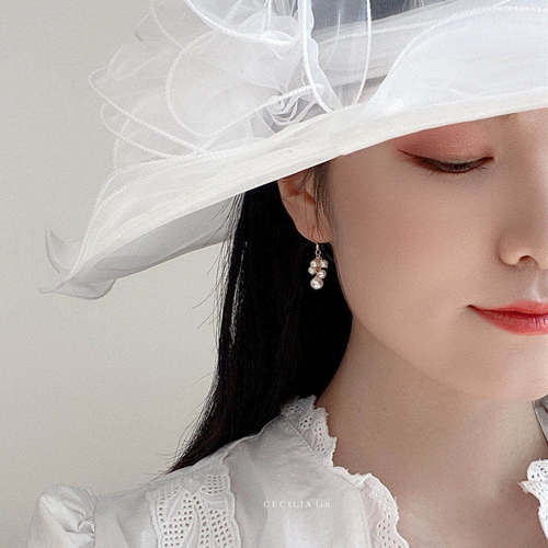 小葡萄串天然珍珠仙女气质耳环