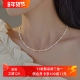 满天星通体s925纯银天然小米粒淡水珍珠碎银子轻奢风纤细项链叠戴