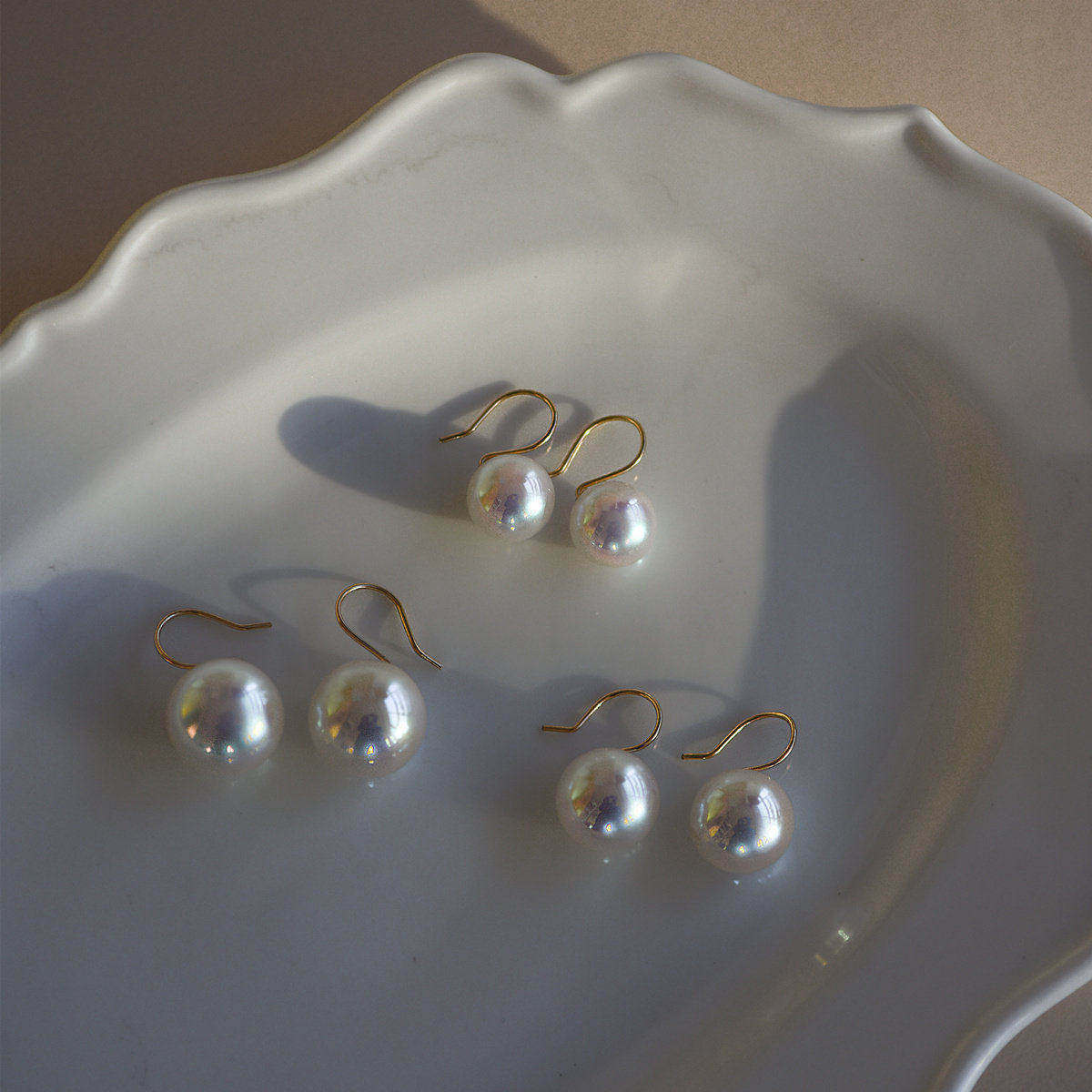 赛赛莉安高跟鞋大颗珍珠耳环14K包金不掉色气质百搭高级感明星款