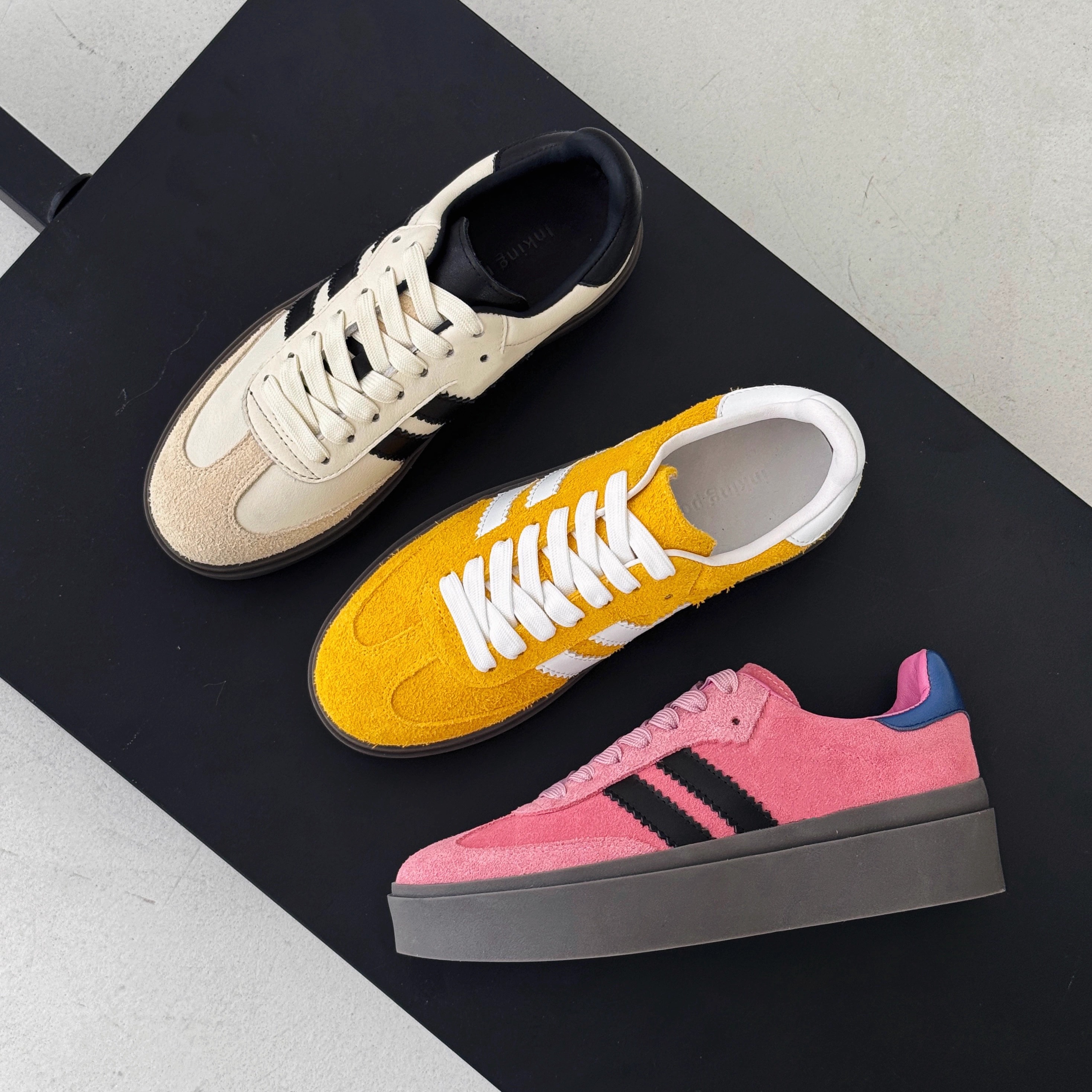 InkingPot彭姐 厚底增高复古德训鞋拼色真皮春夏运动休闲板鞋女