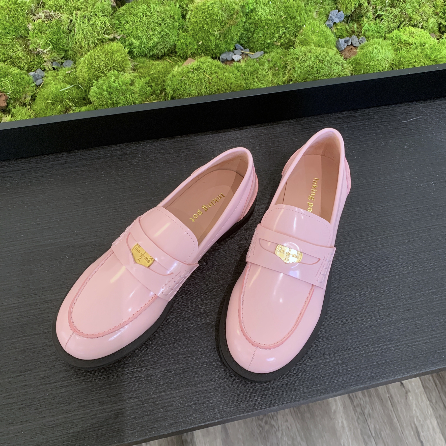 InkingPot英伦风乐福鞋金扣单鞋