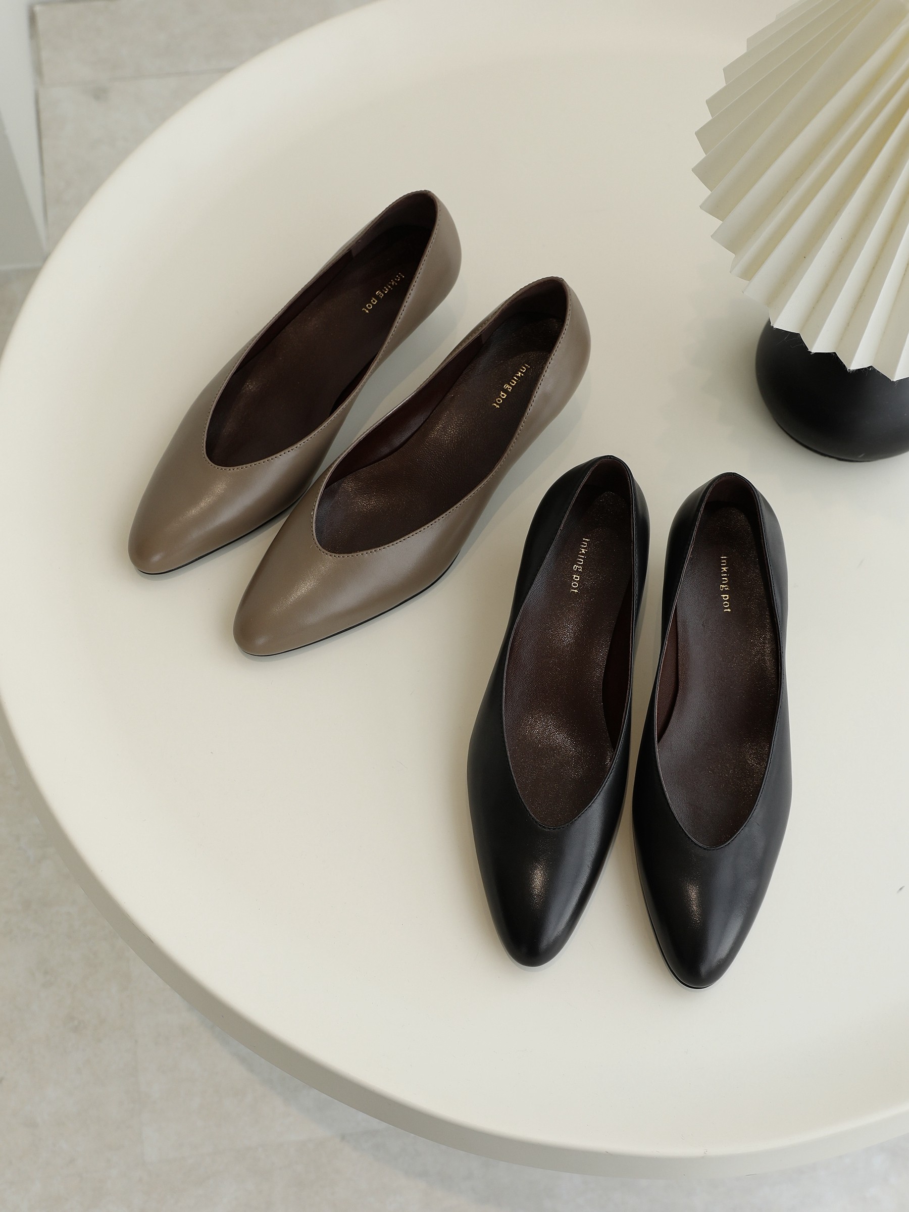 InkingPot彭姐 法式极简浅口单鞋真皮小猫跟复古通勤鞋气质女鞋,女鞋,浅口单鞋,淘宝优惠券,粉丝福利购,淘宝优惠卷