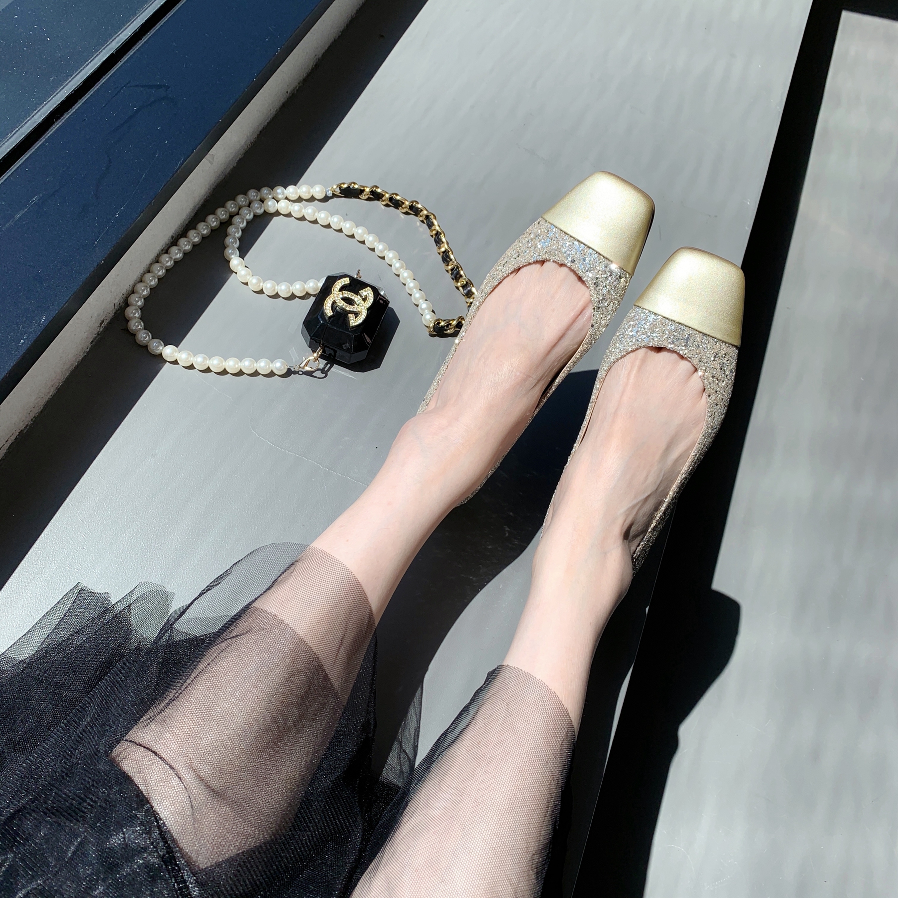 InkingPot彭姐 2025年春季仙女风闪片方头浅口平底约会小单鞋女,女鞋,浅口单鞋,淘宝优惠券,粉丝福利购,淘宝优惠卷