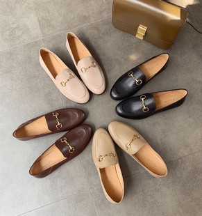 舒适半踩懒人鞋 两穿 升级马衔扣复古平底真皮乐福鞋 InkingPot彭姐