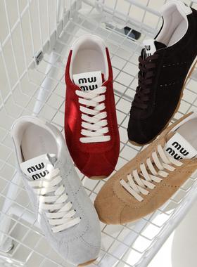 InkingPot彭姐 秋冬新品轻便软底时尚运动休闲女鞋真皮复古德训鞋