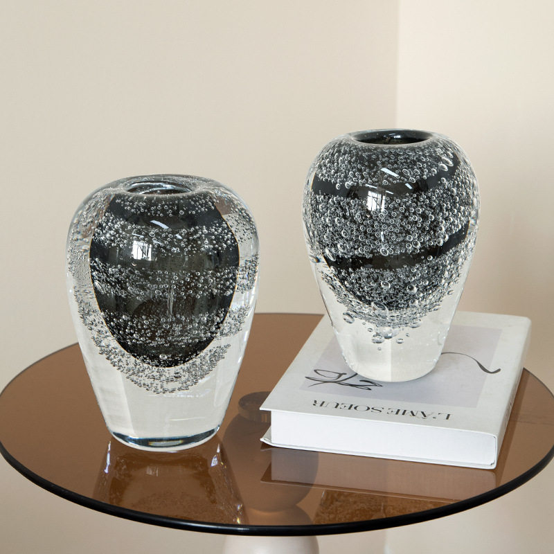 小众创意雨露内饰玻璃花瓶轻奢高级感透明插花摆件满天星鲜花装饰,家居饰品,幸运星/瓶,淘宝优惠券,粉丝福利购,淘宝优惠卷