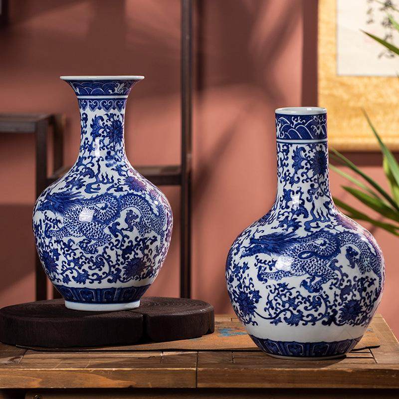 景德镇人物陶瓷仿古花瓶陶瓷花瓶摆件客厅书房电视机柜陶瓷摆件