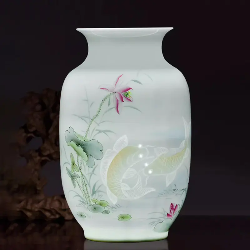 景德镇陶瓷器大师手绘半刀泥粉彩