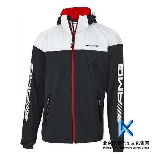 奔驰原厂正品 男士软壳长袖连帽运动茄克/外套