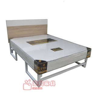 深圳简约耐用1.2米1.35cm1.5米 单人双人加厚白色铁床床架不摇晃