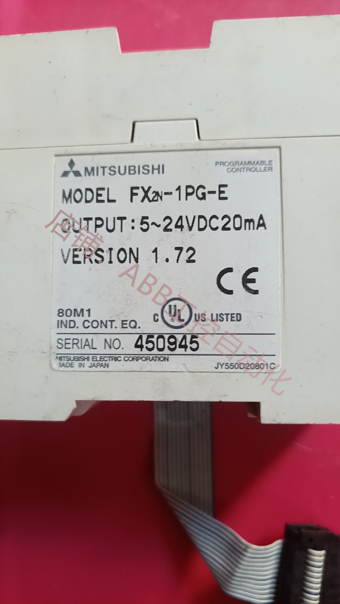 fx2n-1pg-e三菱plc模块fx2n-fx2n-1dg -e5-24vd20ma172拆机件决个