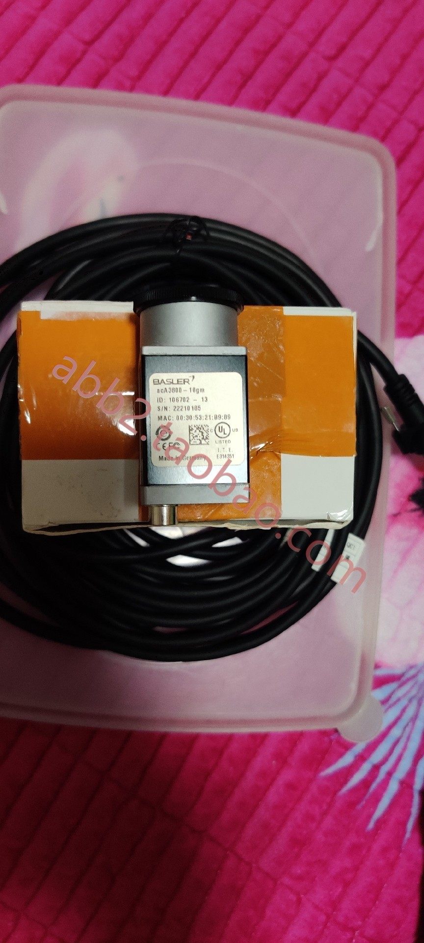 巴斯勒工业相机  basler aca3800-10gm工 程送一套线