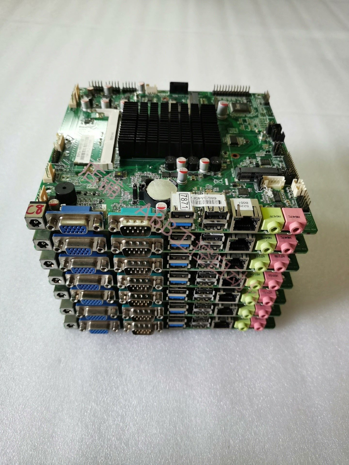 清一色7张 j1900工控主板 圆孔薄板 lvds接口拆 机