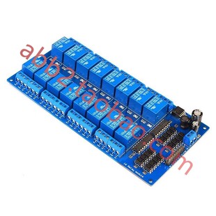 16路继电器模块光耦隔离高低电平触发PLC控制板5v12v2