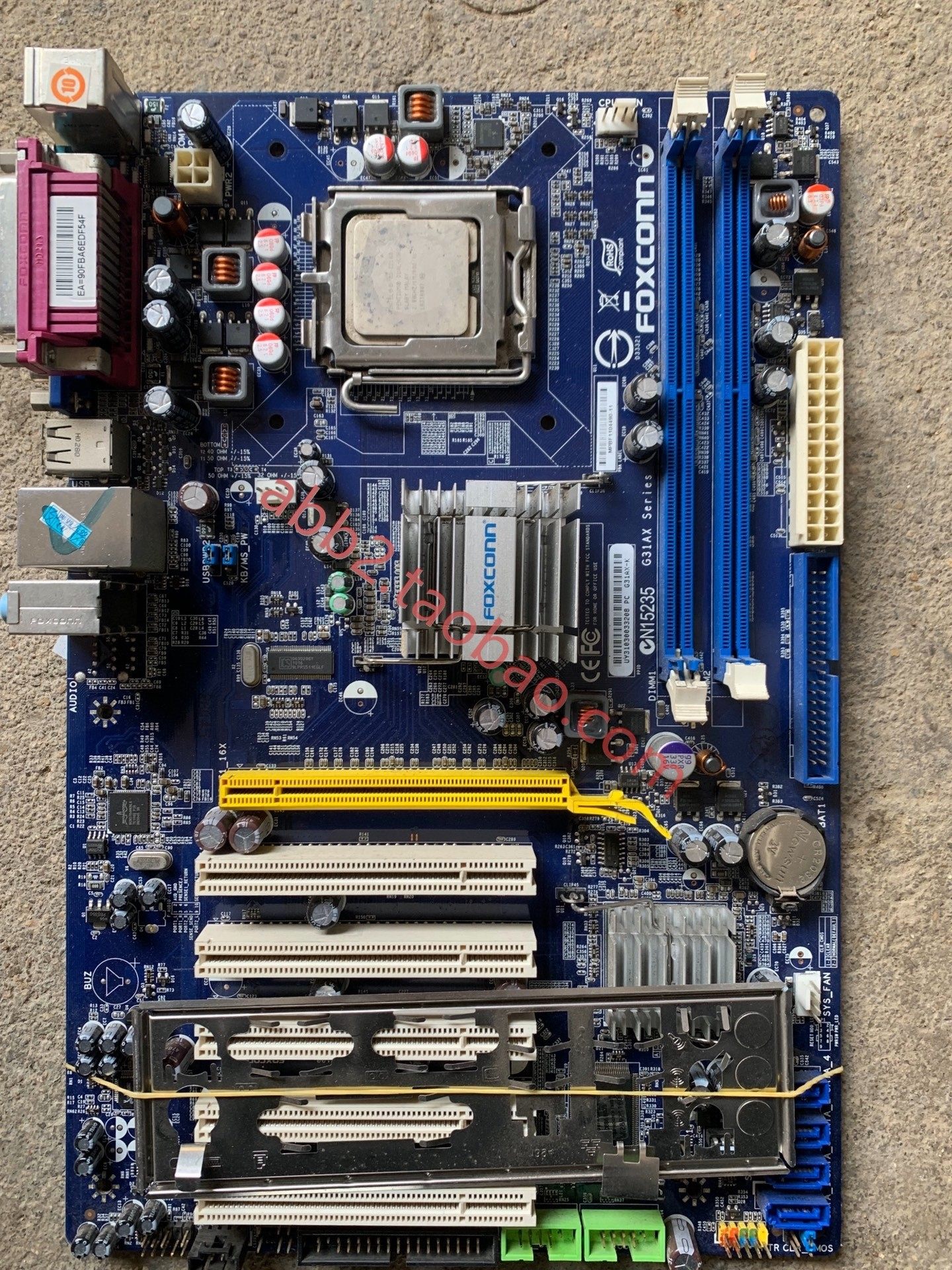 富士康g31主板g31ax-k  series集成显卡大板 带cpu5个pcⅠ槽工控