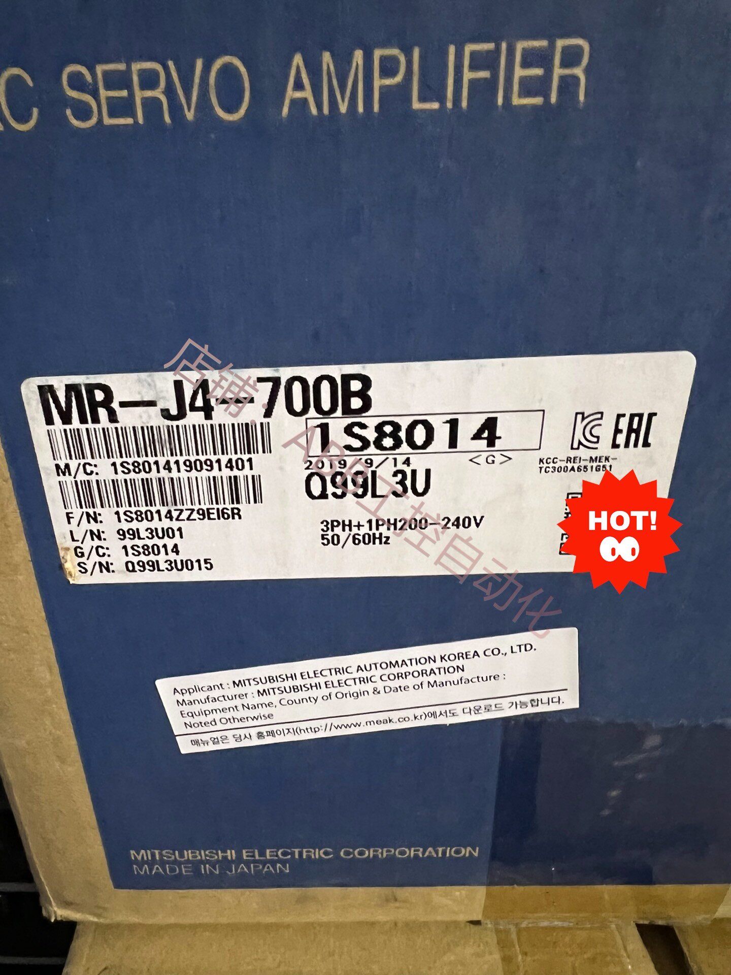 三台三菱mr-j4-700b伺服驱动器全新原