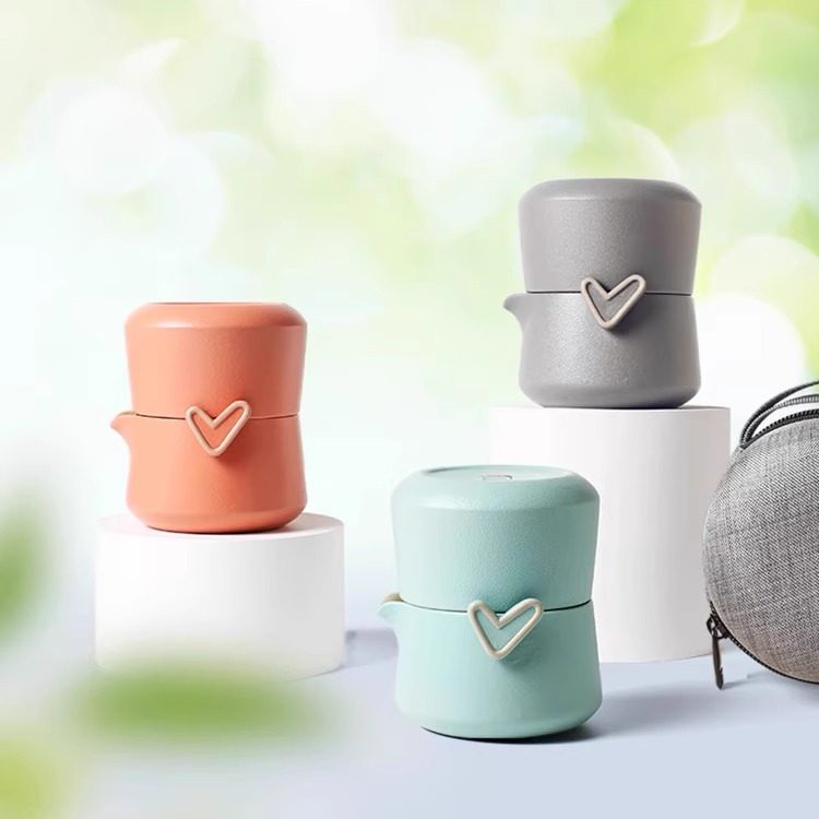 台湾陆宝快客杯一壶一杯心想事成随手泡旅行陶瓷茶具便携式一人,餐饮具,旅行茶具,淘宝优惠券,粉丝福利购,淘宝优惠卷