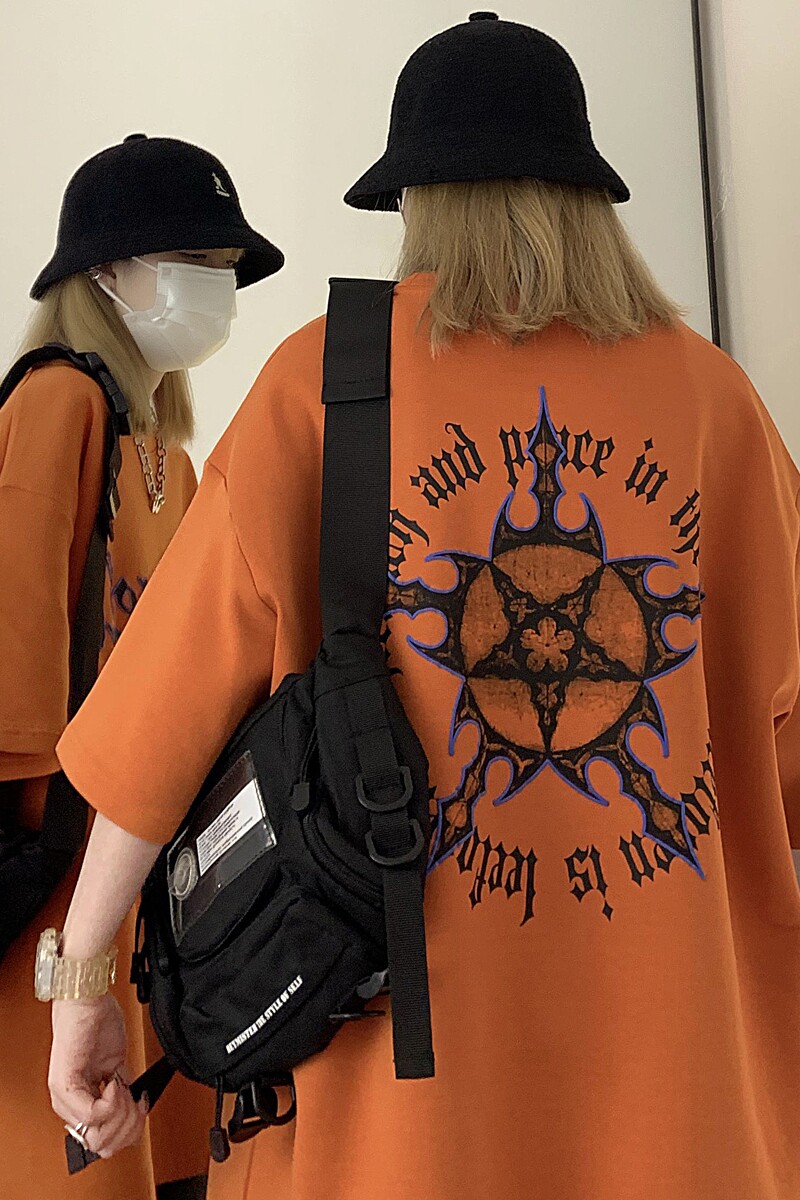 夏季2023新款芒星宽松短袖T恤潮男女中性半袖体恤衫C307-T93-P38,男装T恤,电商C307