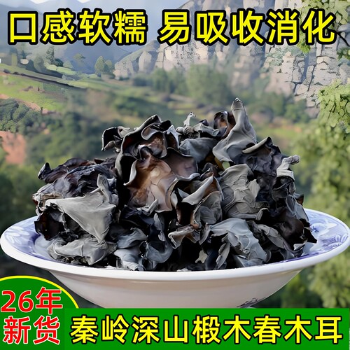 精选秦岭深山软糯椴木木耳500克