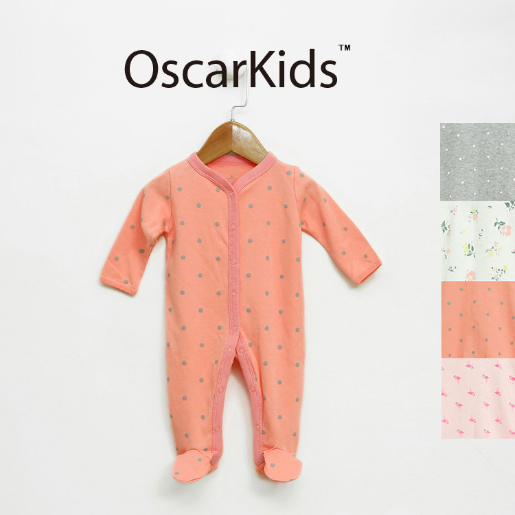 爬服婴儿儿童女宝宝包脚长袖纯棉哈衣秋软薄两用连体衣