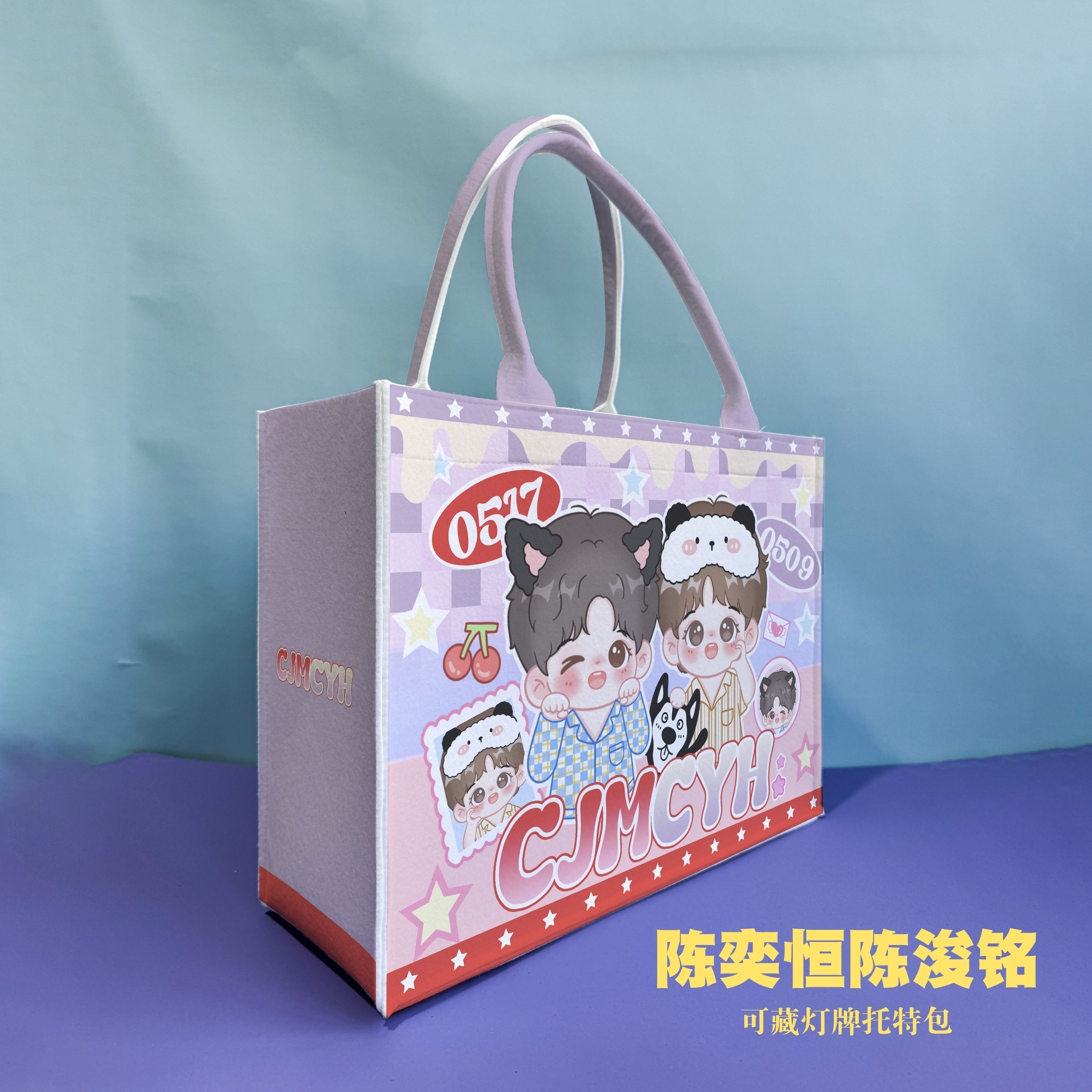 陈浚铭陈奕恒毛毡布托特包帆布包开团明星偶像演唱会藏灯牌现货