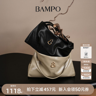 頭層牛皮托特包可放電腦單肩包 BAMPO半坡福瑞方方包 明星同款
