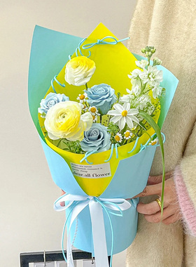 加厚157g马卡龙卡纸包花纸硬挺纸纯色鲜花花束包装纸花艺手工材料