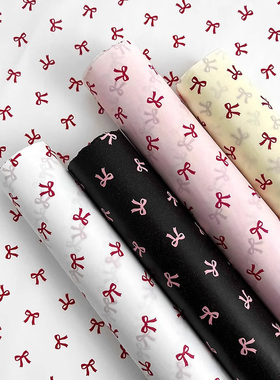 蝴蝶结印花雪梨纸38克加厚手揉纸内衬花束包装纸鲜花花艺diy材料