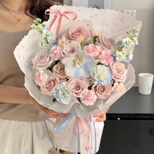 新款手撕花瓣纸鲜花包装纸