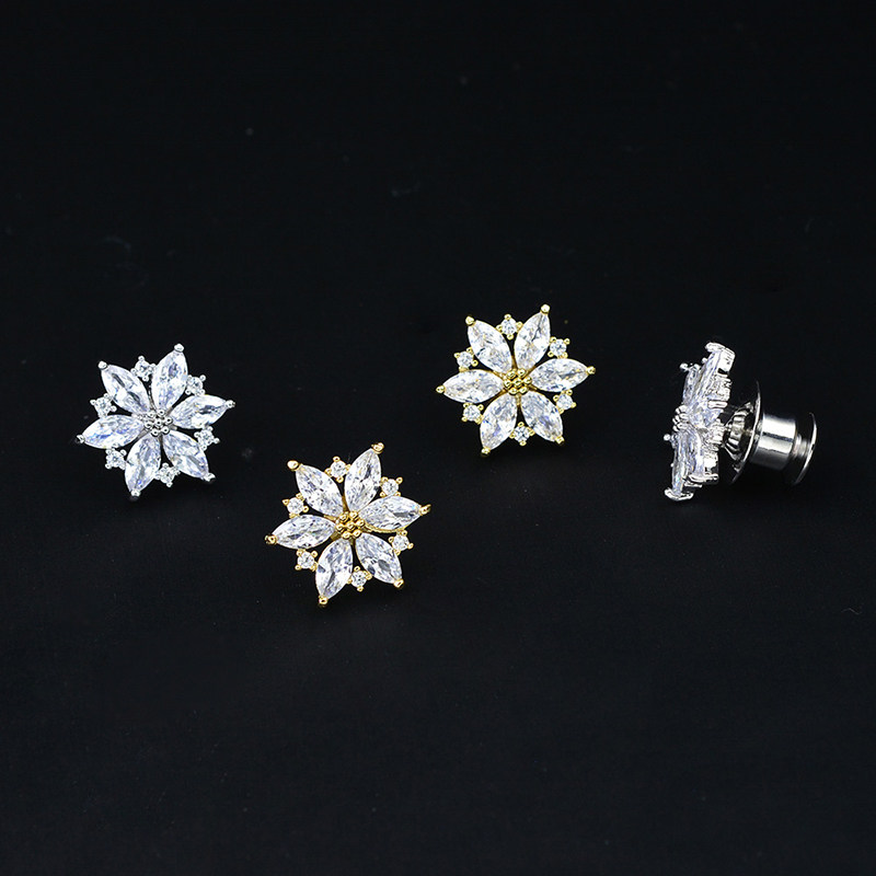 锆石迷你简约小胸针固定西装