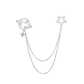 衣领针配饰毛衣开衫 胸花个性 别针 女衬衫 创意星球流苏链条胸针西装