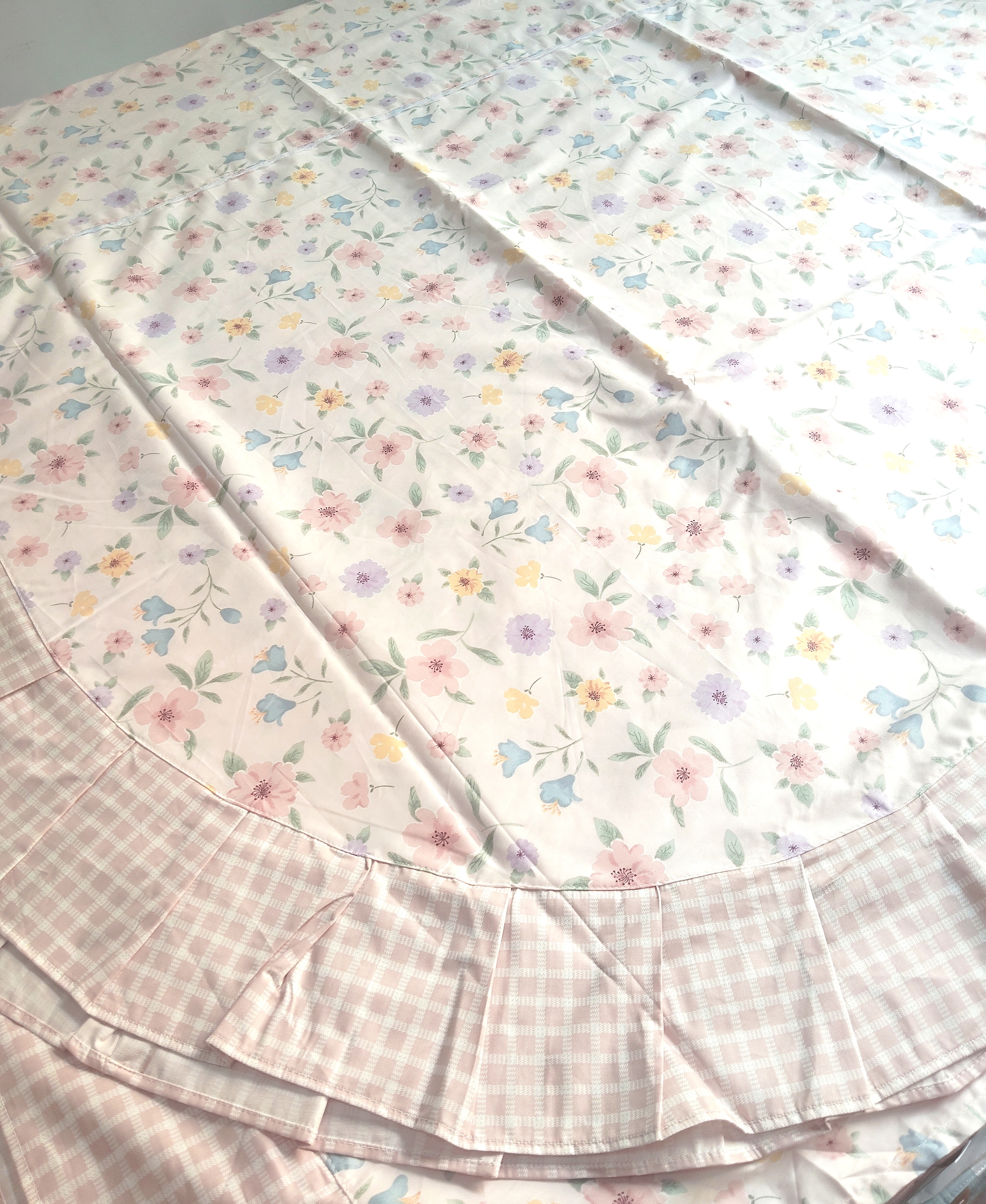 多款正品春旺100%精梳棉全棉斜纹ab版双人床单床裙230*250