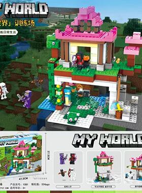 21183我的世界训练场游戏场景儿童益智拼装积木玩具60158