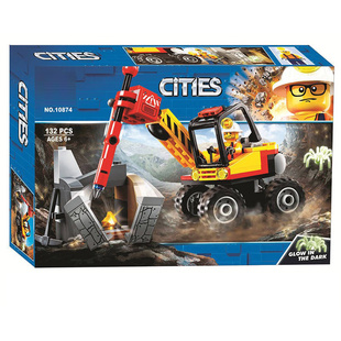 中国积木城市系列强力巨石劈裂机60185儿童拼装 男孩玩具礼物10874