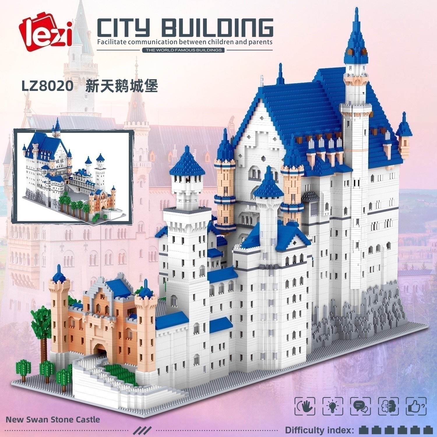 小颗粒钻石立体益智礼物拼装积木