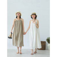 Ma Lin original design women's clothing 2026 summer new product French imported linen loose and cool suspender dress